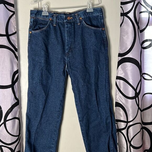 Vintage Wrangler Jeans Mens 33x32 Blue 936DEN Cowboy Slim Denim Rodeo Tag 35x32 - Picture 5 of 13